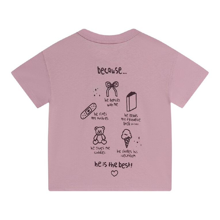 Young Original Toddler Short Sleeve Boxy Print Tee, Pink Light, hi-res