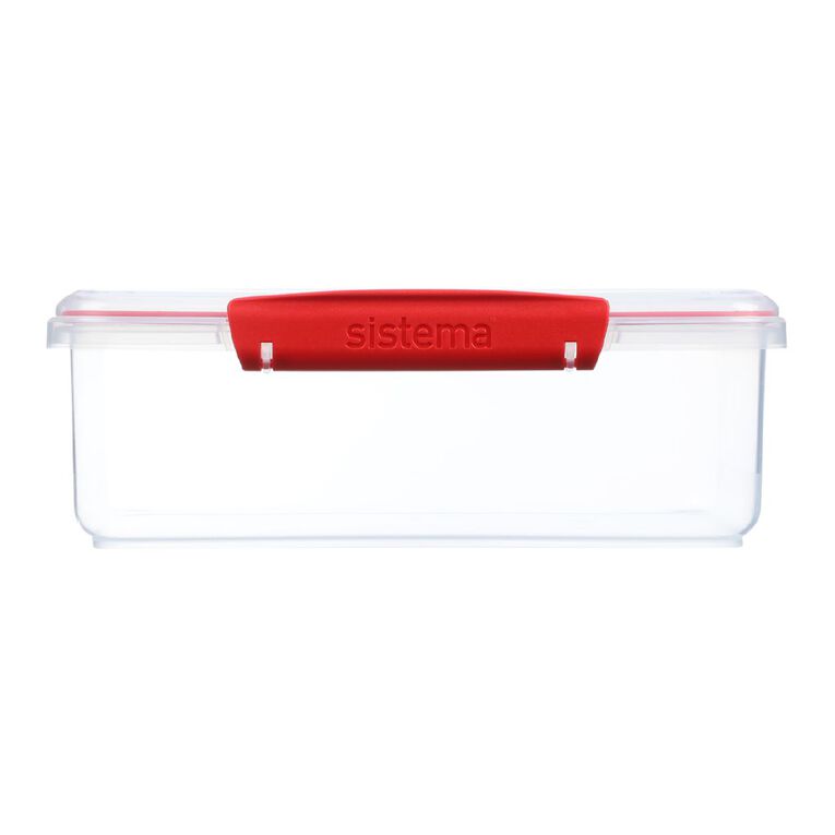 Sistema Klip It Red Rectangular Box Clear 2L Clear, , hi-res