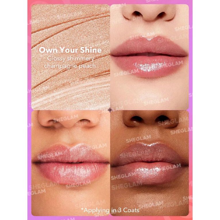 Sheglam Mirror Kiss High Shine Lipstick Own Your Shine 2.9g, , hi-res