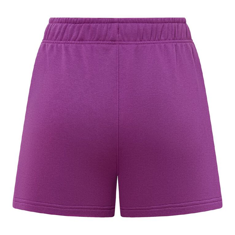 H&H Women's Graphic Fleece Shorts, Purple Mid, hi-res