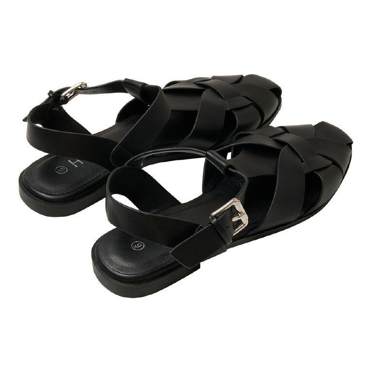 H&H Women's Fisherman Sandals, Black, hi-res