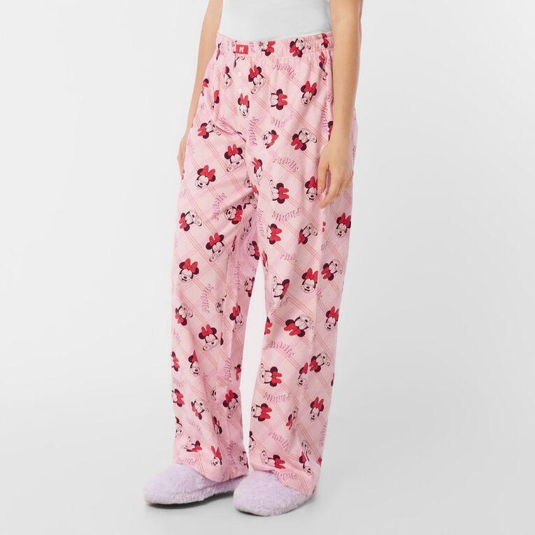 Minnie Mouse Women's Flannelette Pants, Pink Light, hi-res
