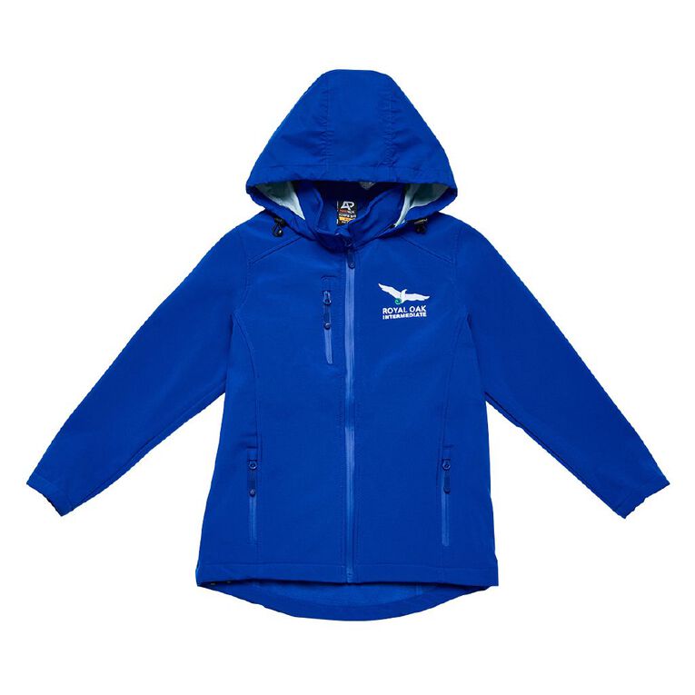 Schooltex Royal Oak Intermediate Softshell Jacket with Embroidery, Royal, hi-res
