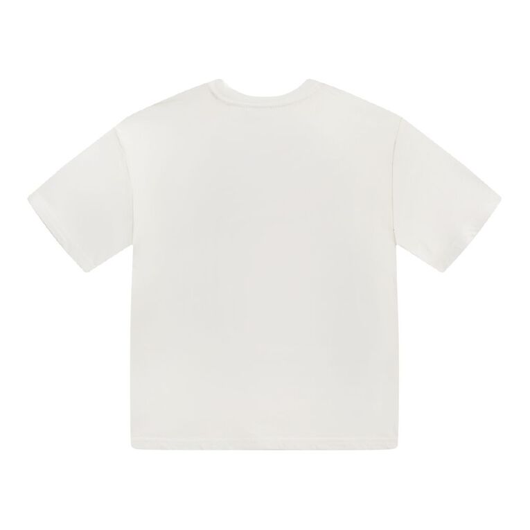 Stitch Relaxed Short Sleeve Tee, Cream, hi-res