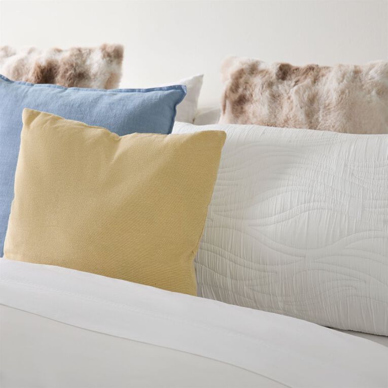 Living & Co Duvet Cover Set Matelasse Wave White Queen, , hi-res