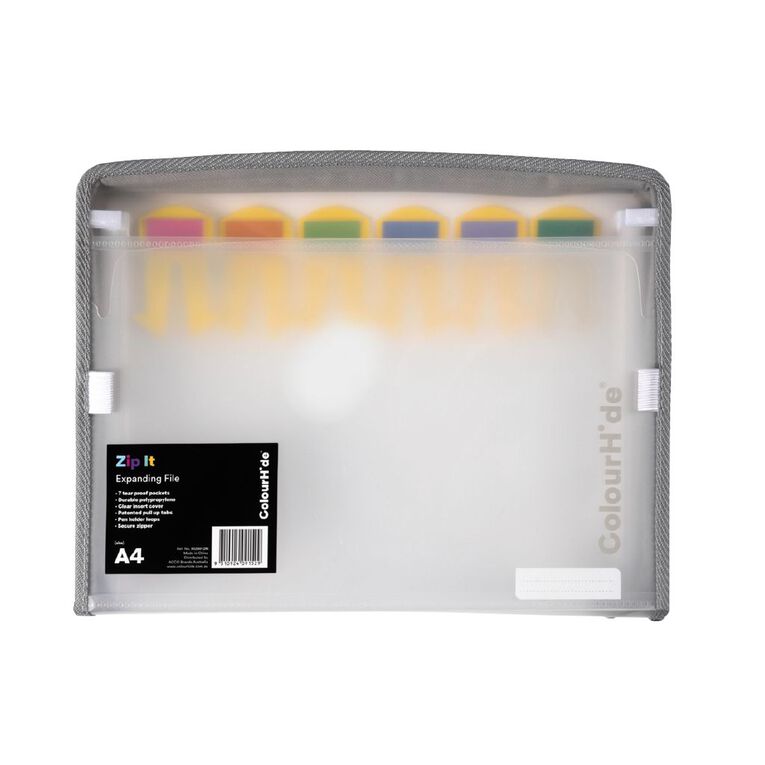 ColourHide Zip it Expanding File Clear, , hi-res