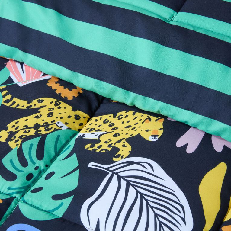 Living & Co Kids Reversible Printed Comforter Set Jungle King Single, , hi-res