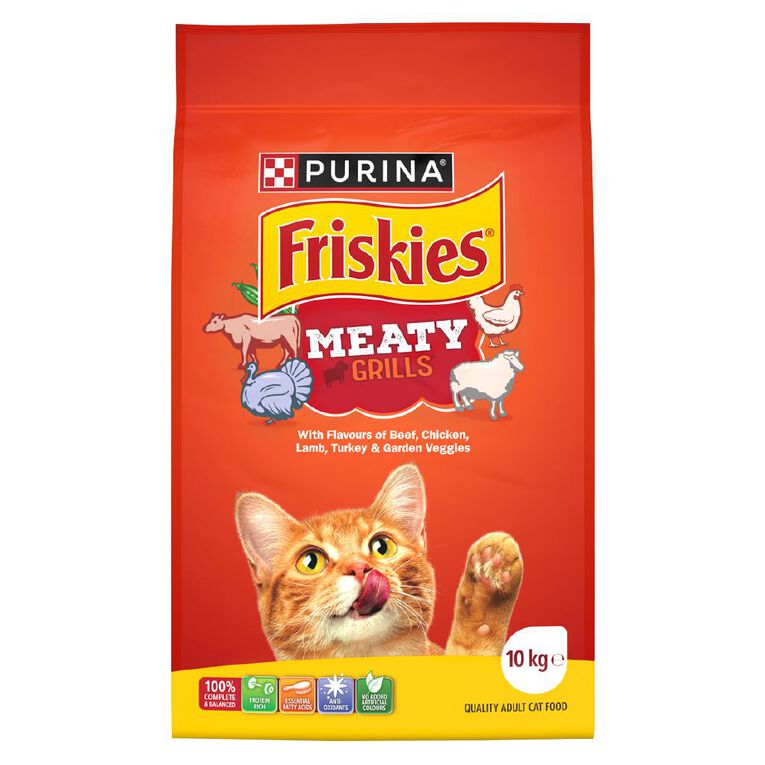 Friskies Meaty Grills Dry Cat Food 10kg