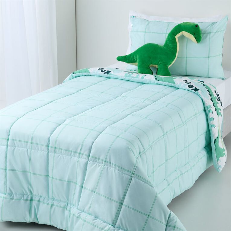 Living & Co Comforter Set Reversible Dino-roar King Single, , hi-res