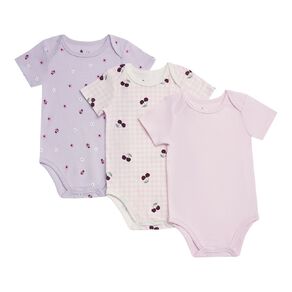 Young Original Babies' Short Sleeve Printed Bodysuit 3 Pack