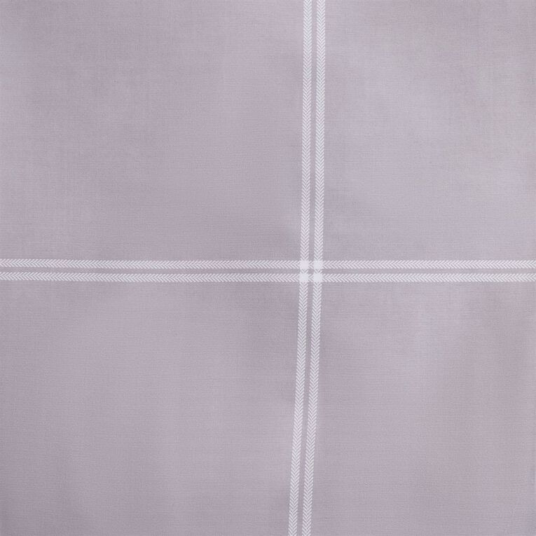 Living & Co Duvet Cover Set Grid Grey Single, , hi-res