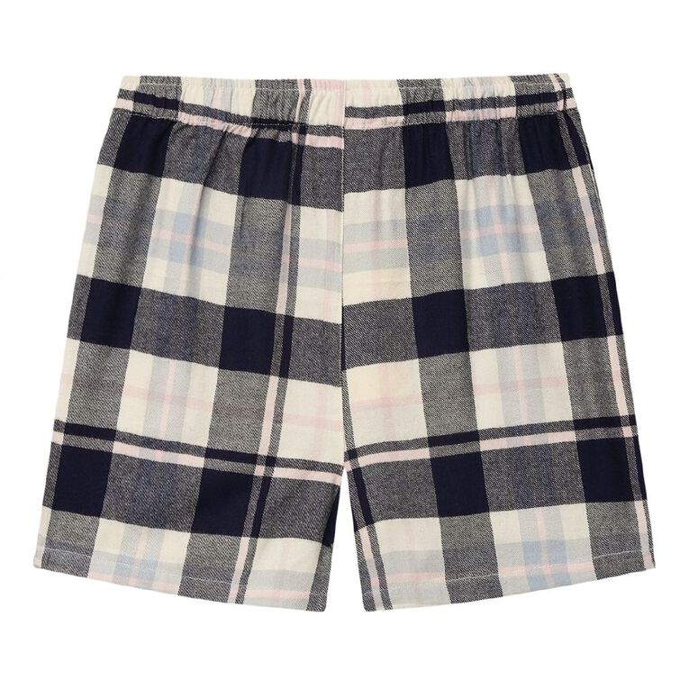 H&H Girls' Flanelette Boxer Shorts, Blue Dark, hi-res