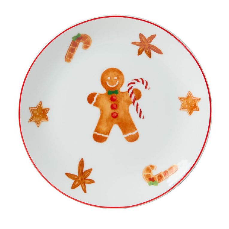 Wonderland Home Merry Christmas Side Plates 4 Pack Set Assorted, , hi-res