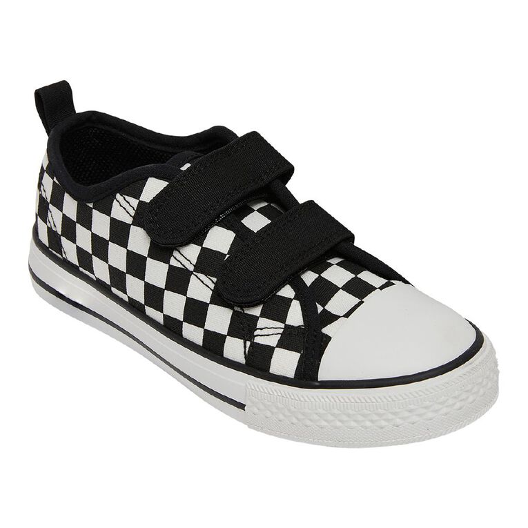 Young Original Senior Kids' Denver Sneakers, Black/White, hi-res