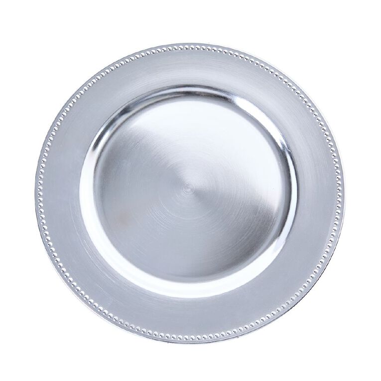Living & Co Metallic Under Plate Reusable Silver Grey, , hi-res