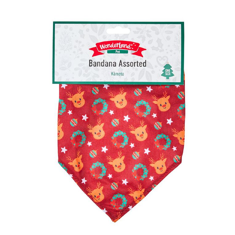 Wonderland Pet Christmas Bandana Assorted, , hi-res