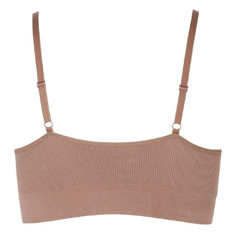 Clio Women's Bamboo Rib Bralette, Mocha Clio Women's Bamboo Rib Bralette, Mocha, hi-res