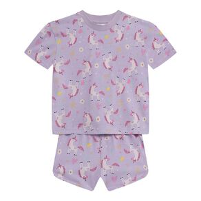 H&H Girls' Tee and Short Pyjama Set