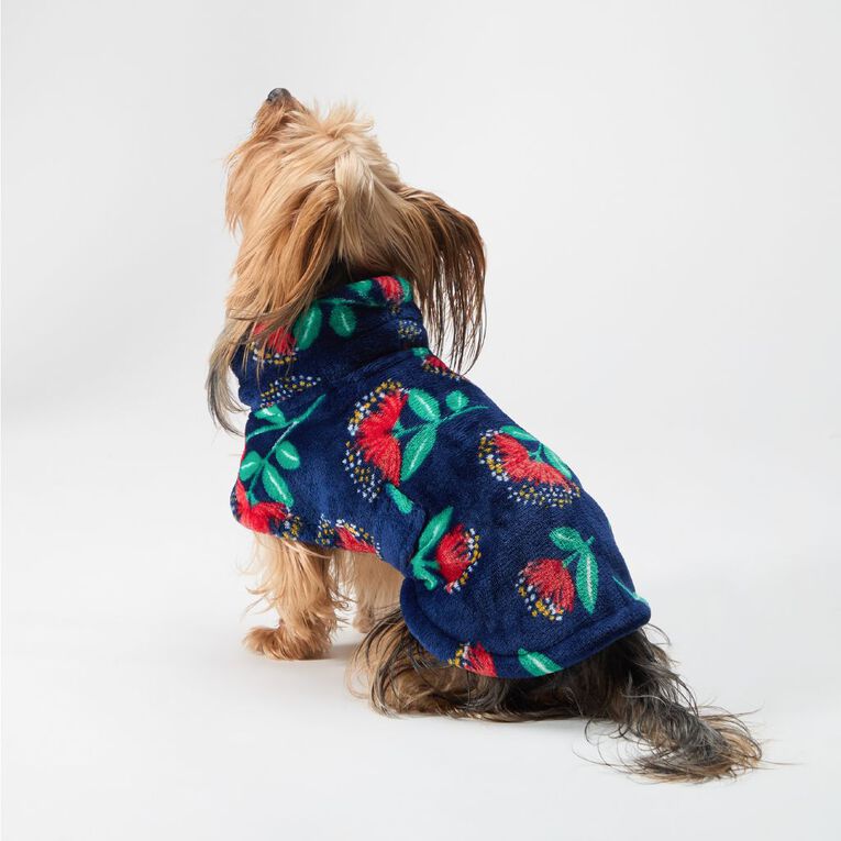 Petzone Soft Fleece Pet Coat Blue Small, , hi-res