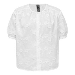H&H Women's Puff Sleeve 3D Floral Shirt