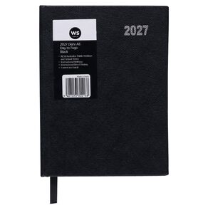 WS 2027 Diary A6 Day to Page Black