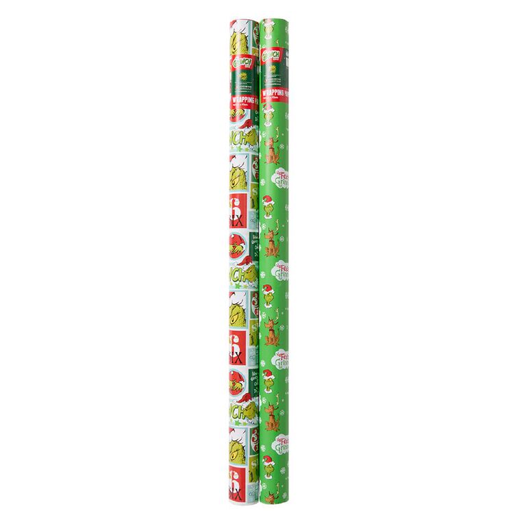 The Grinch Christmas Gift Wrap 70cm x 4m, , hi-res