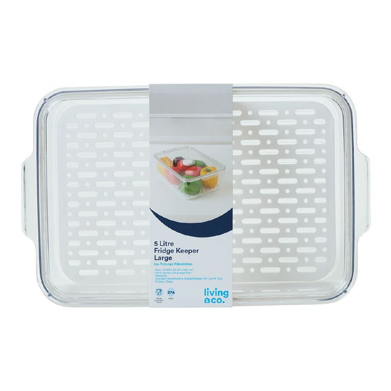 Living & Co Fridge Keeper Clear 5L, , hi-res