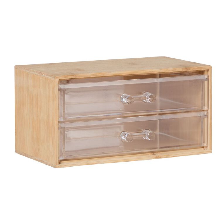 Living & Co Bathroom Bamboo 2 Drawer, , hi-res