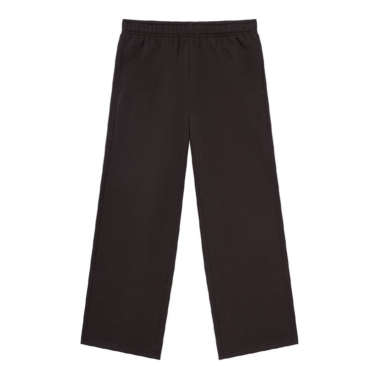 Young Original Plain Wide Leg Trackpants, Brown Dark, hi-res