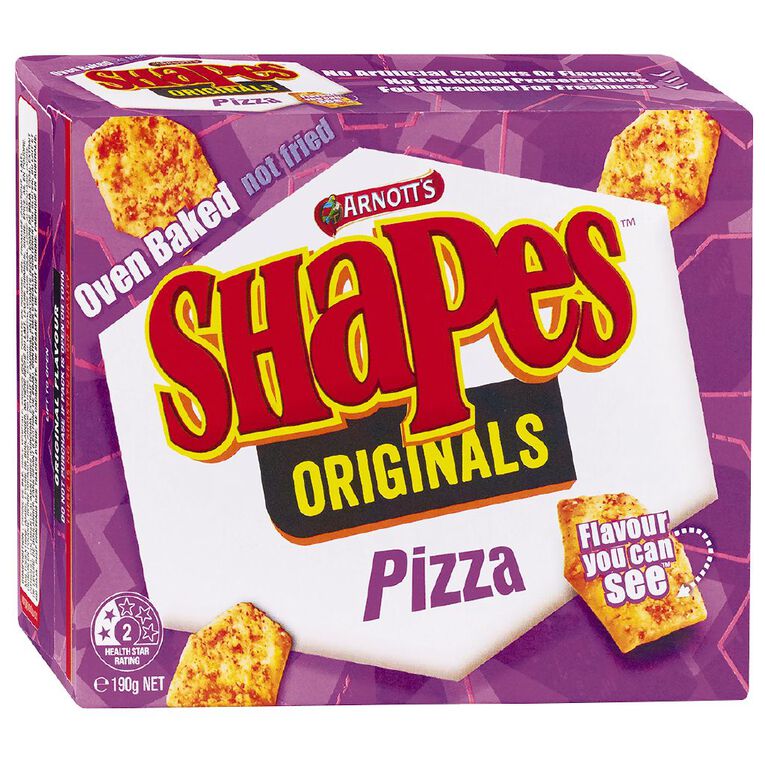 Arnott's Shapes Original Pizza 190g, , hi-res