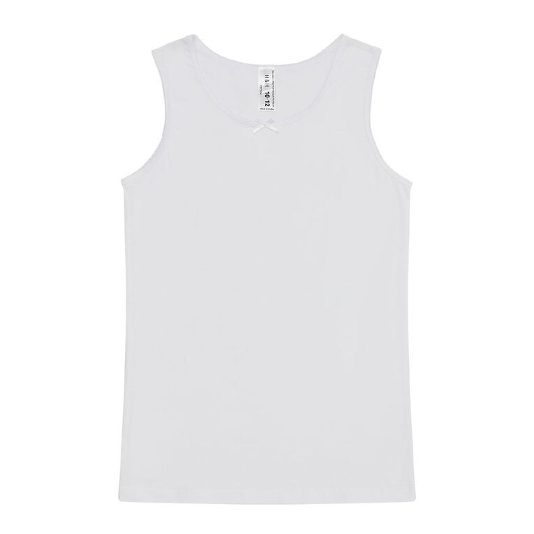 H&H Girls' Essential Singlet 2 Pack, Pink Light, hi-res