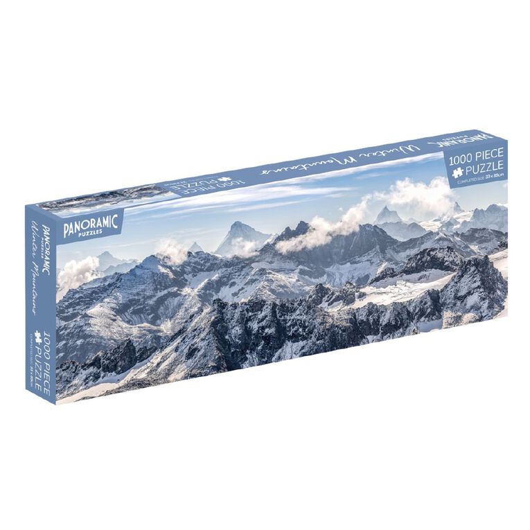Panoramic Winter Mountain 1000 Piece Puzzle, , hi-res