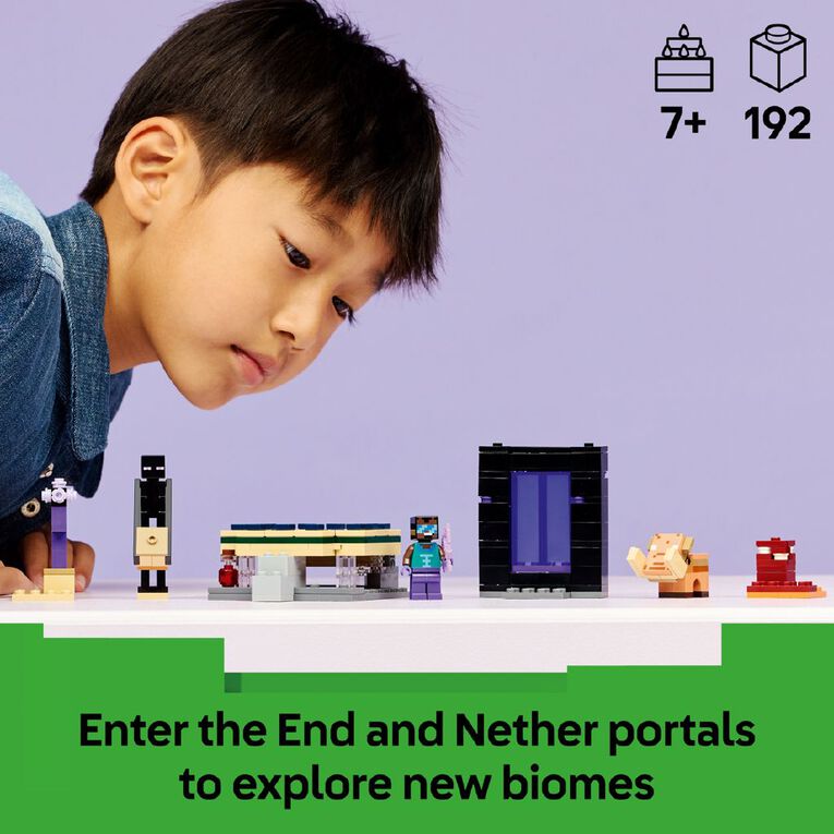 LEGO Minecraft Nether & End Portal Journey 21584, , hi-res