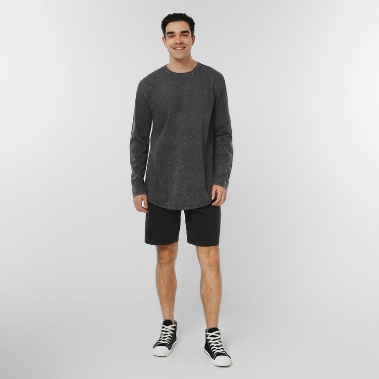 Garage Men's Acid Wash Tee, Black, hi-res