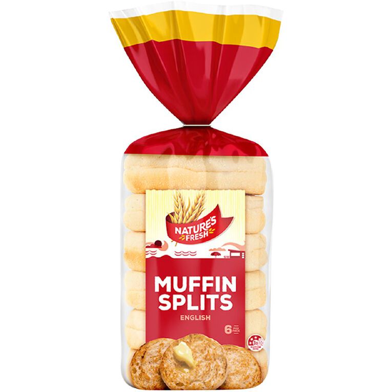 Nature's Fresh English Muffin Splits 6 Pack, , hi-res