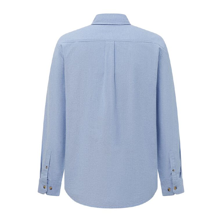 H&H Men's Long Sleeve Oxford Shirt, Blue Light, hi-res