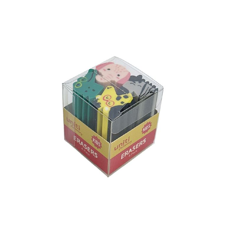 Uniti Kids Mini Eraser Set 4 Pack, , hi-res
