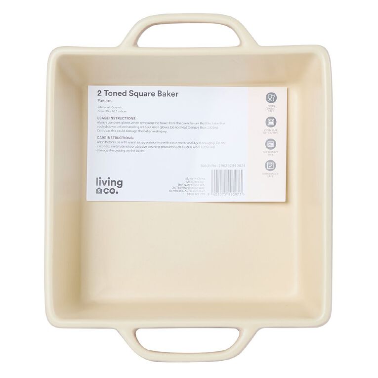 Living & Co Baking Dish Beige Small, , hi-res