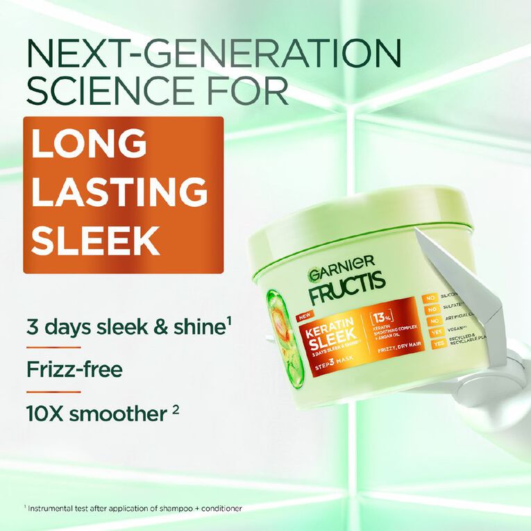 Garnier Fructis Keratin Sleek Mask 370ml, , hi-res