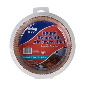 Living & Co Air Fryer Paper Liners Round 50 Pack