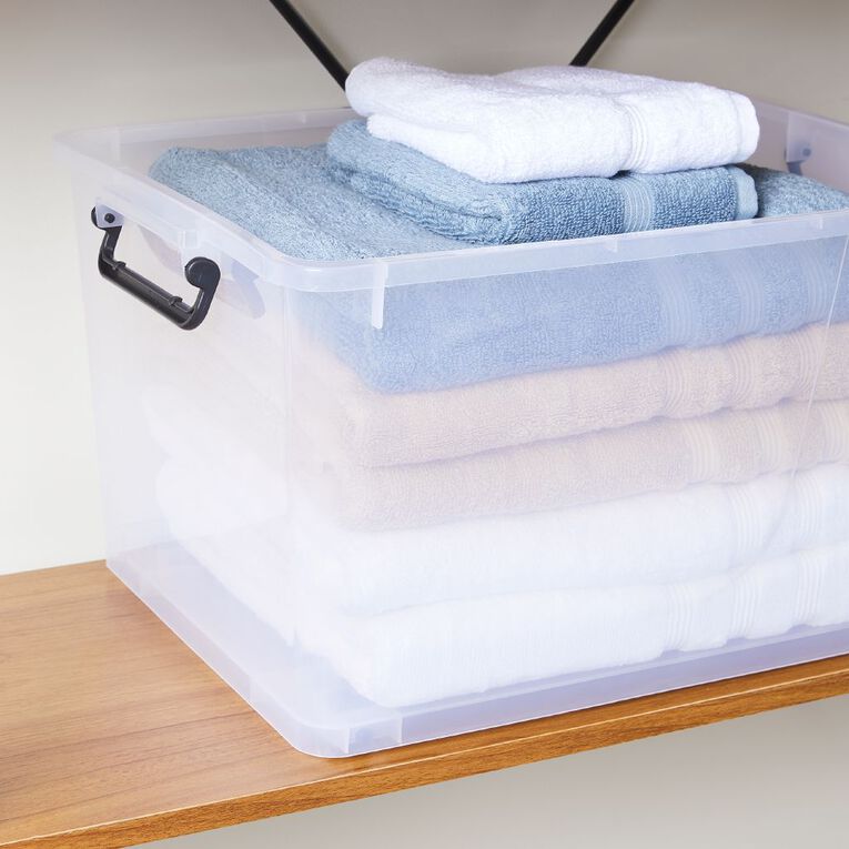 Living & Co Rolling Organiser 42L Clear, , hi-res