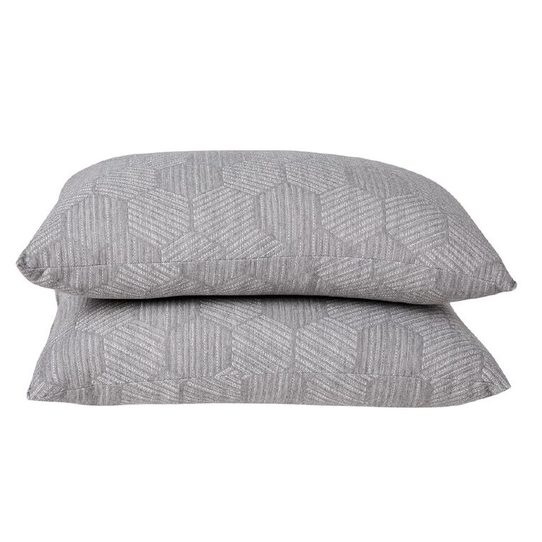 Living & Co Pillow Bamboo Charcoal Firm Grey 2 Pack, , hi-res