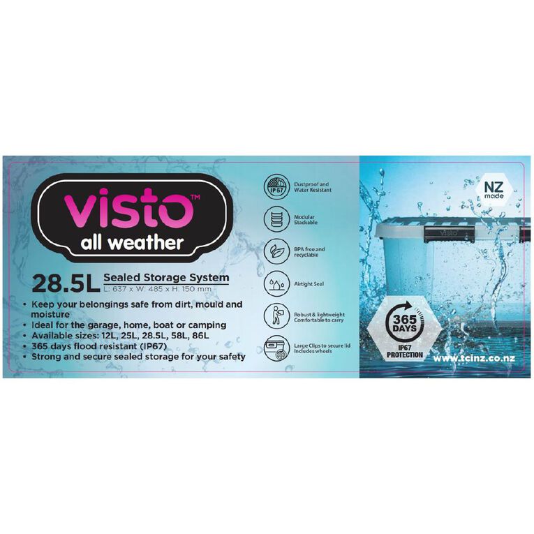Visto All Weather Sealed Storage System 28.5L Grey, , hi-res