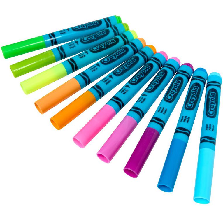 Crayola Washable Markers Neon Assorted 10 Pack, , hi-res