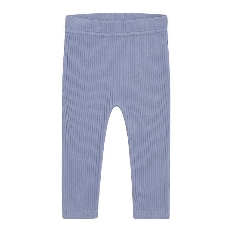 Young Original Babies' Rib Leggings 3 Pack, Blue Light, hi-res