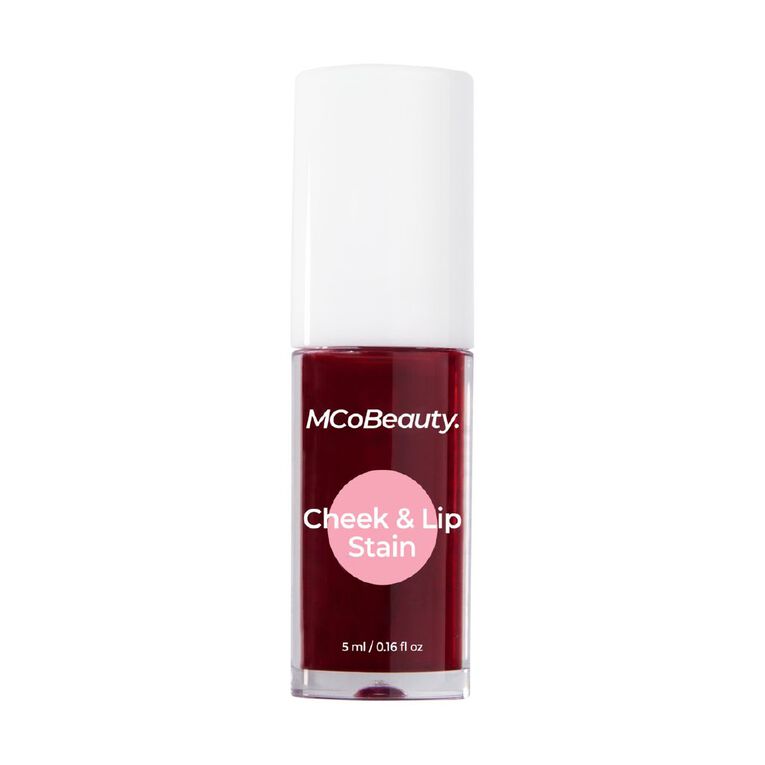 MCoBeauty Cheek & Lip Stain 2-In-1 Liquid Tint Rosy Red, , hi-res