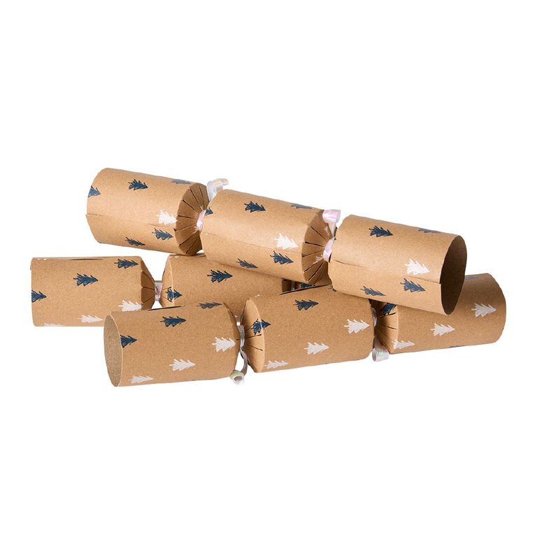 Wonderland Kraft Christmas Crackers Assorted 8 Pack, , hi-res