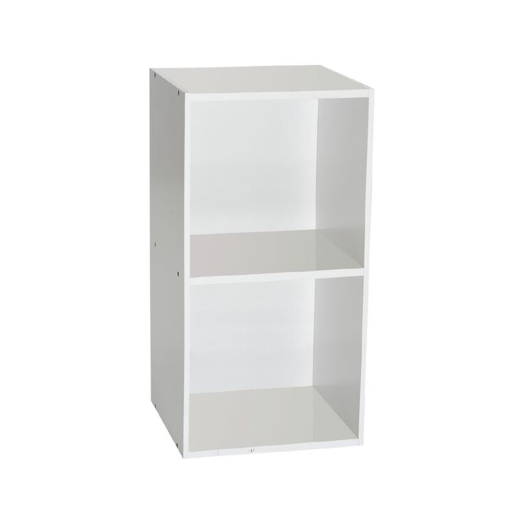 Sort It 1 x 2 Cube Storage Unit White White, , hi-res