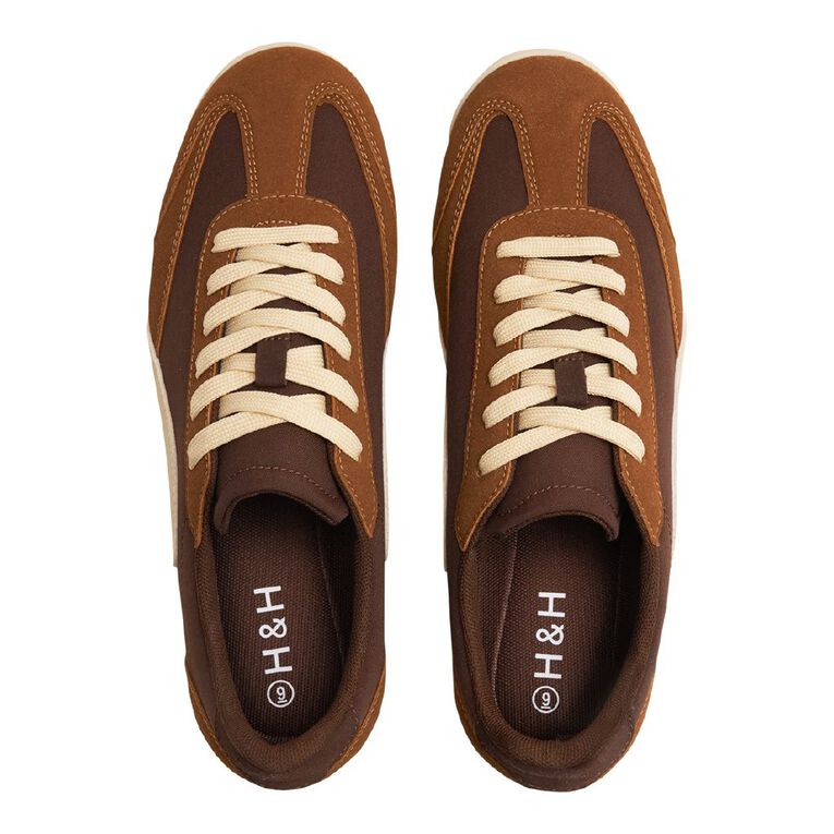 H&H Women's Women's Paris Sneaker, Brown Mid, hi-res