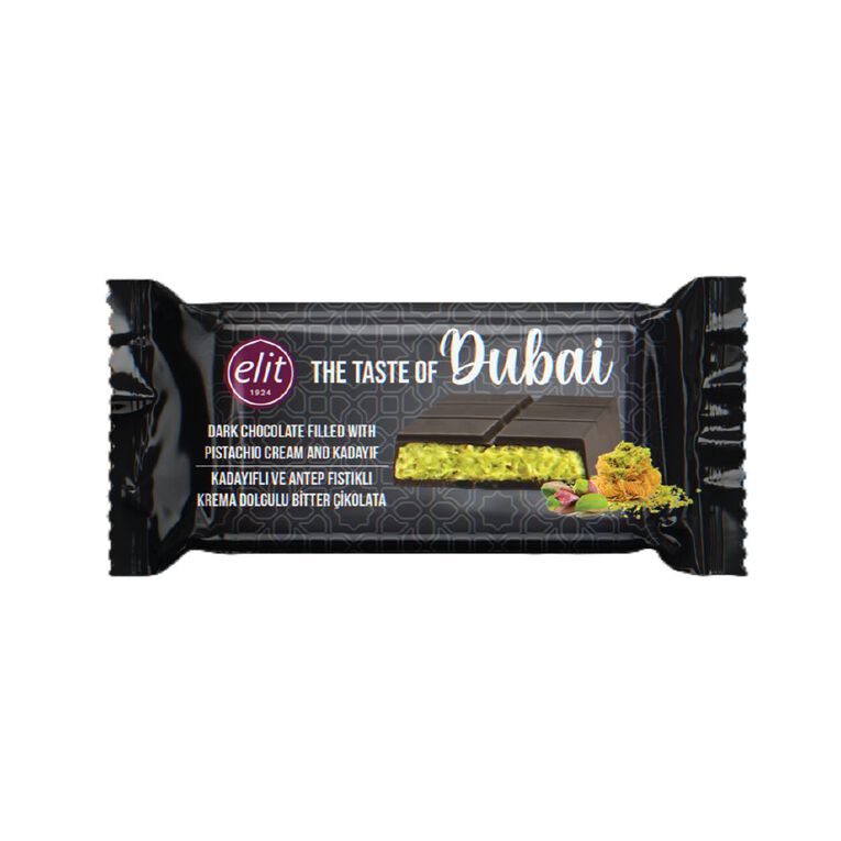 Elit Dubai Chocolate Pistachio Cream with Kadayif 90g, , hi-res